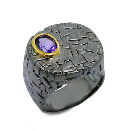 Pierścionek z ametystem GERMAN KABIRSKI