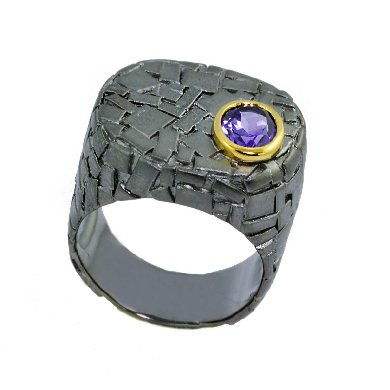 Pierścionek z ametystem GERMAN KABIRSKI