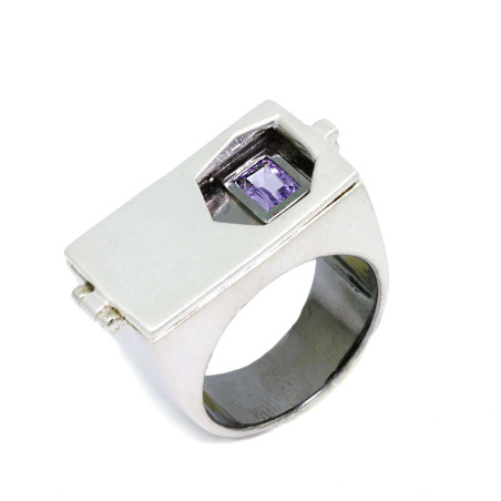 GERMAN KABIRSKI Amethyst Silver Ring