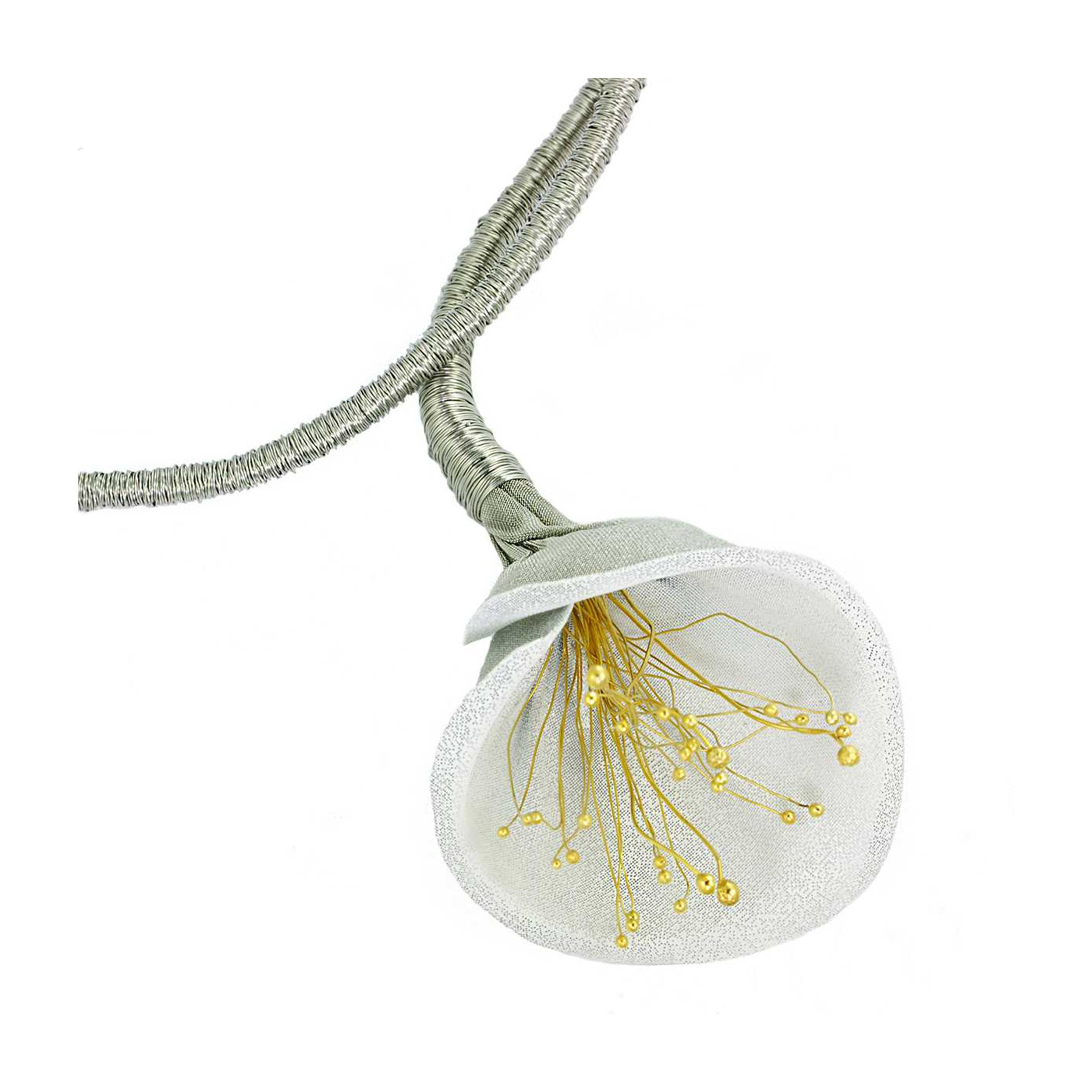 Paweł Kaczyński Grey Lily Necklace