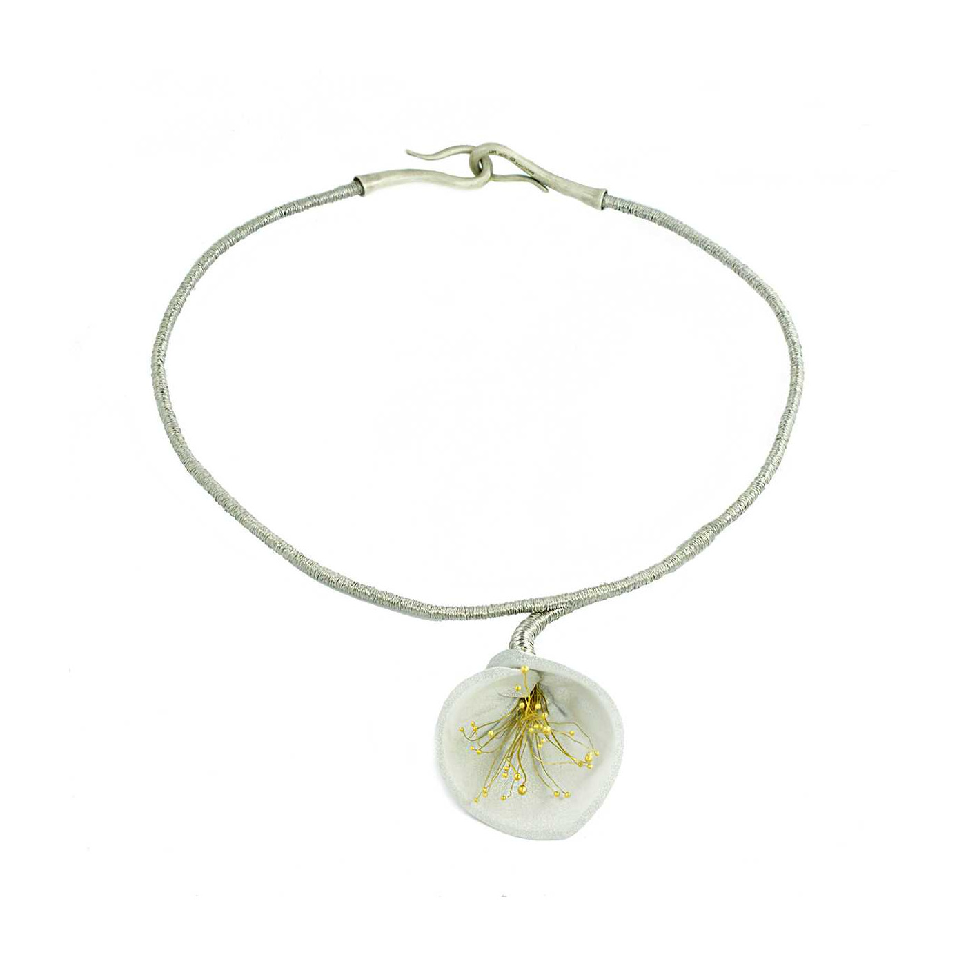 Paweł Kaczyński Grey Lily Necklace