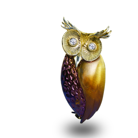 Silver OWL Brooch