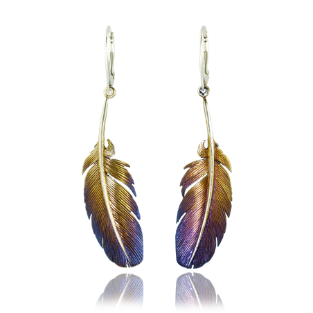 Feather Silver Earrings