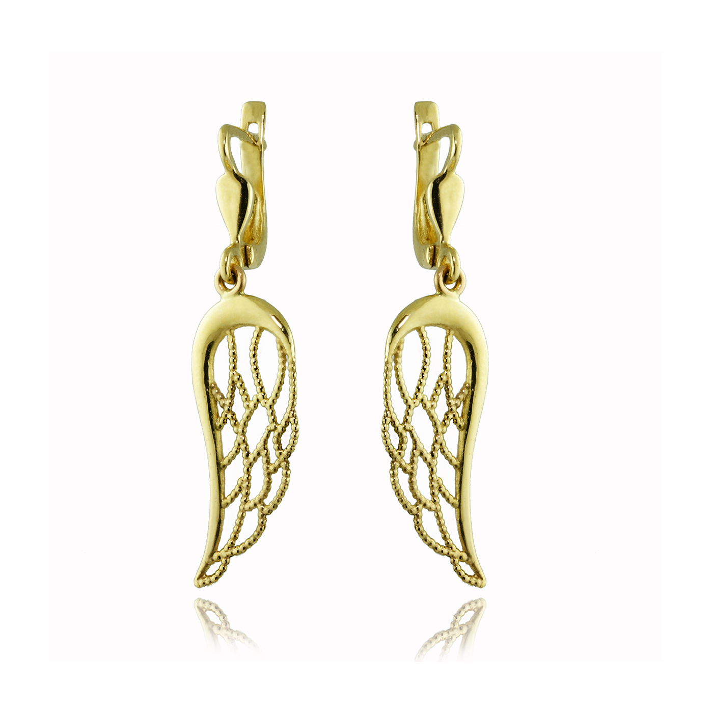 Angel's Wing Gold Earrings