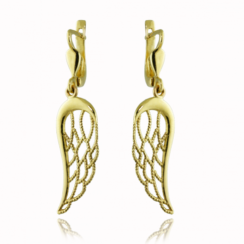 Angel's Wing Gold Earrings