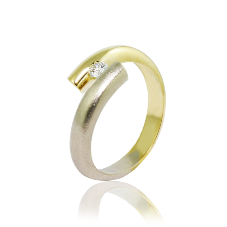 White and Yellow Gold Diamond Ring