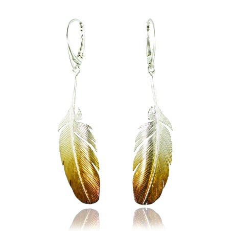 Feather Silver Earrings 2