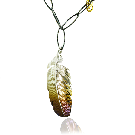 Feather Silver Necklace