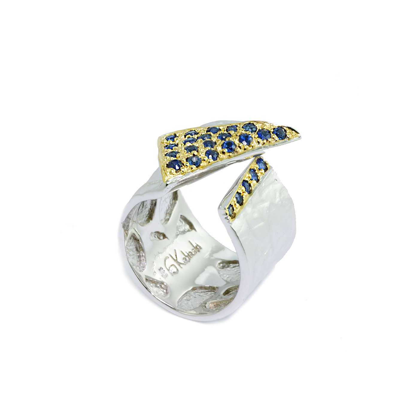 Sapphires Silver Ring German Kabirski