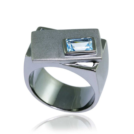 German Kabirski Blue Topaz Ring