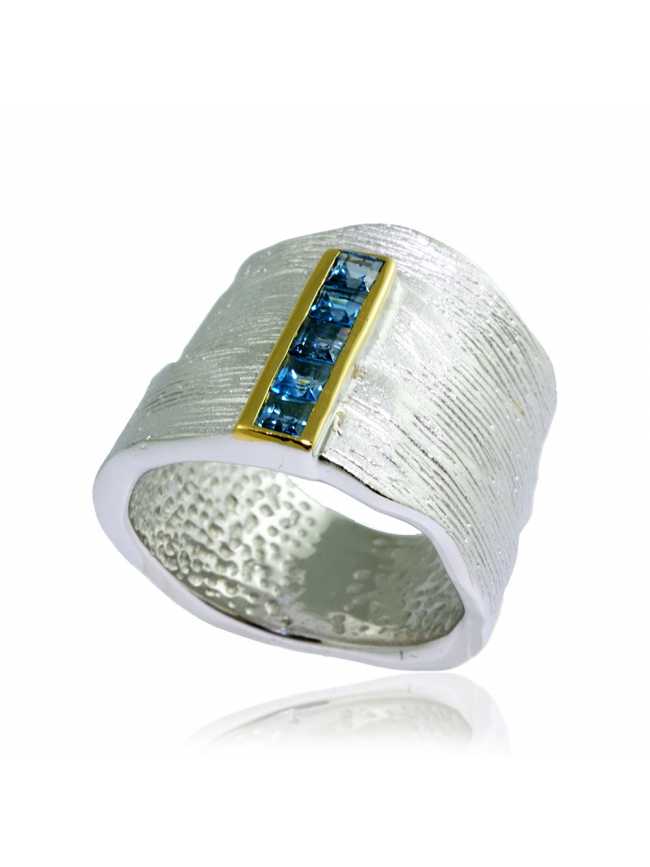 German Kabirski Blue Topaz Ring
