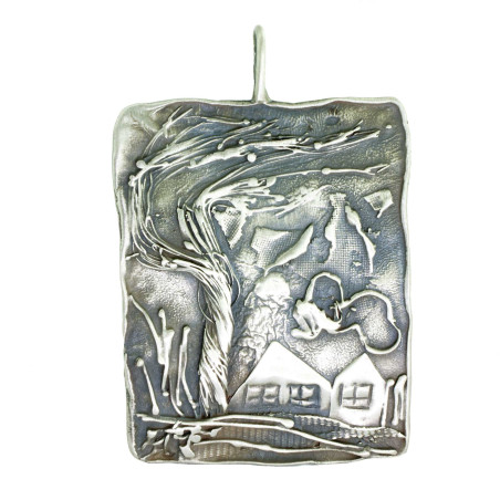 HOUSES Silver Pendant