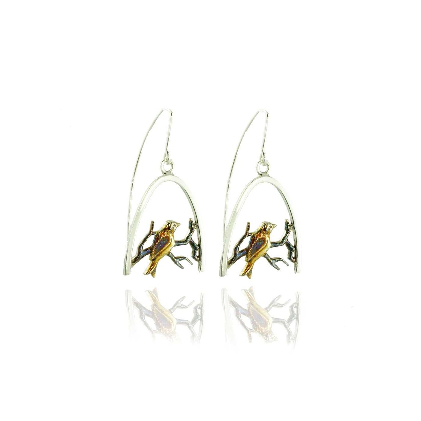 BIRDS Silver Earrings