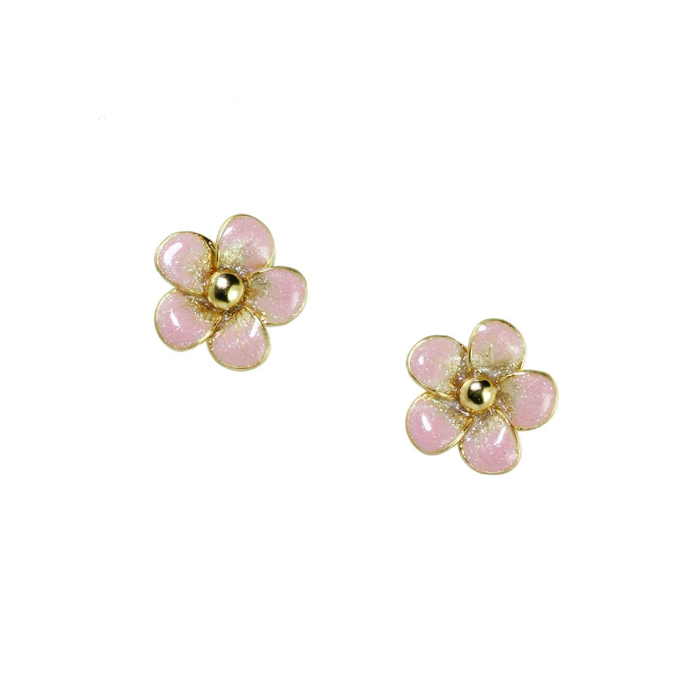 Apple Blossom Golden 585 Earrings