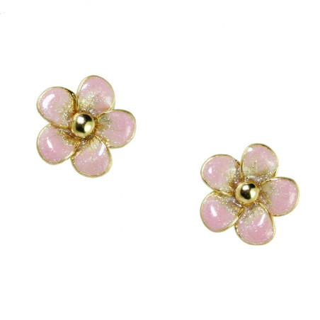 Apple Blossom Golden 585 Earrings