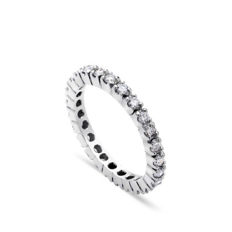 White Gold Tennis Diamonds Ring