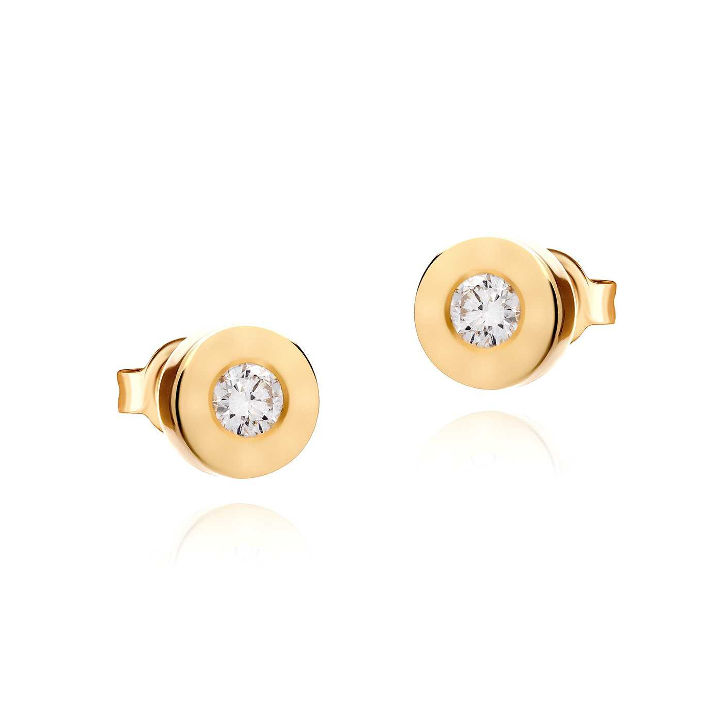 14K Gold Diamonds Earrings