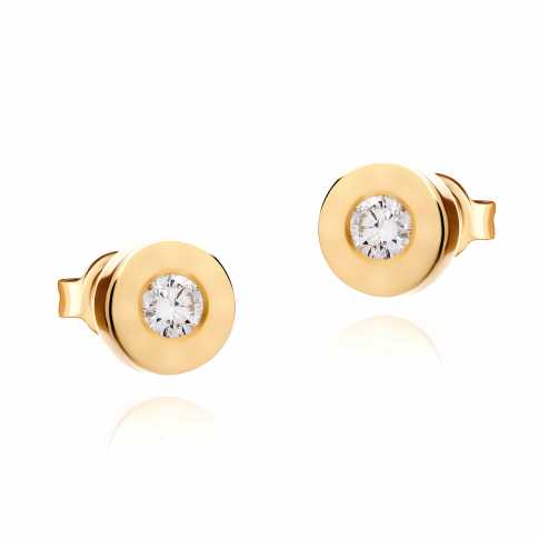 14K Gold Diamonds Earrings
