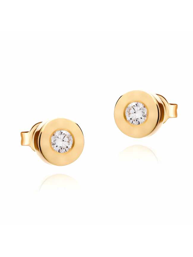 14K Gold Diamonds Earrings