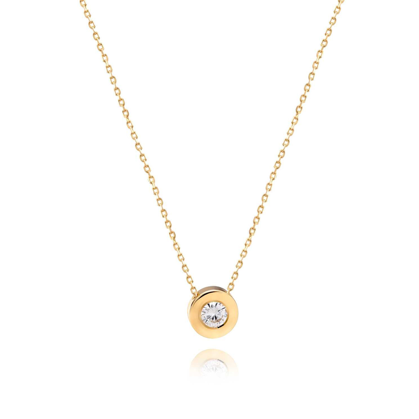 14K Gold Diamond Pendant Necklace