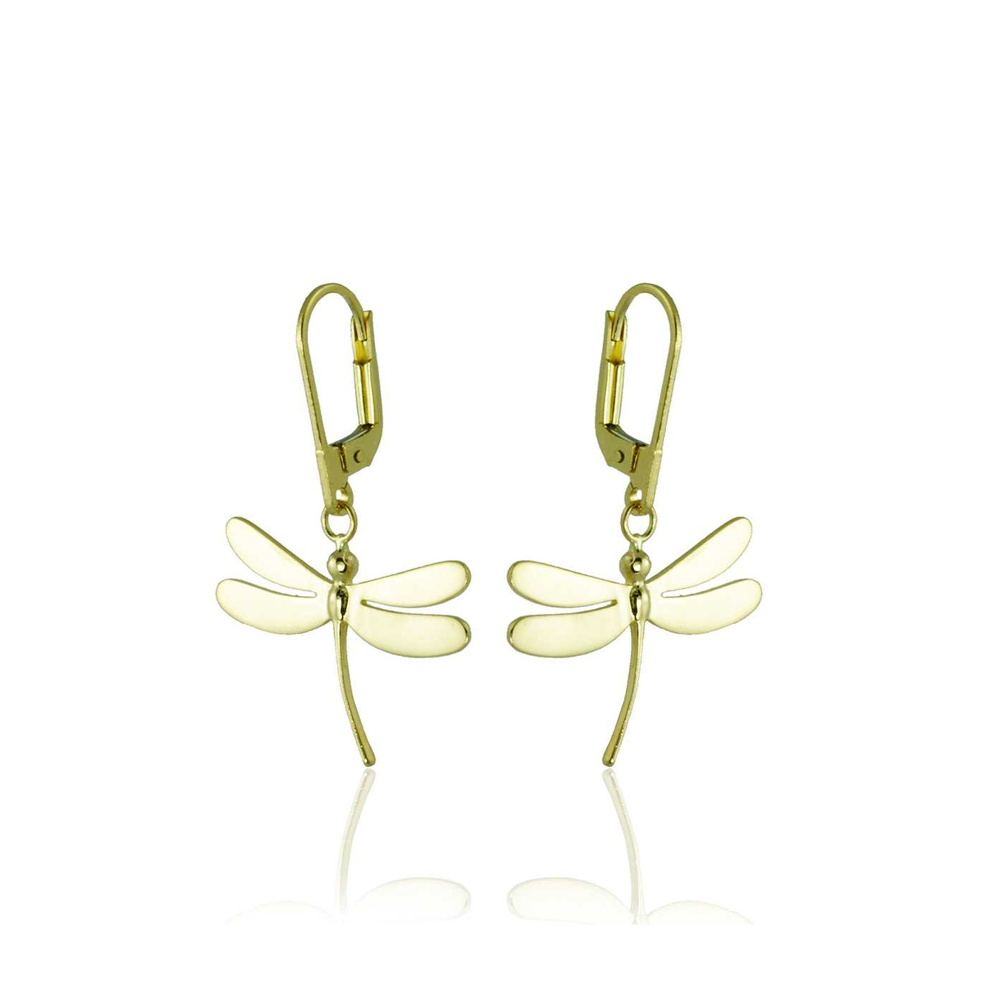 585 Gold Earrings DRAGONFLIES