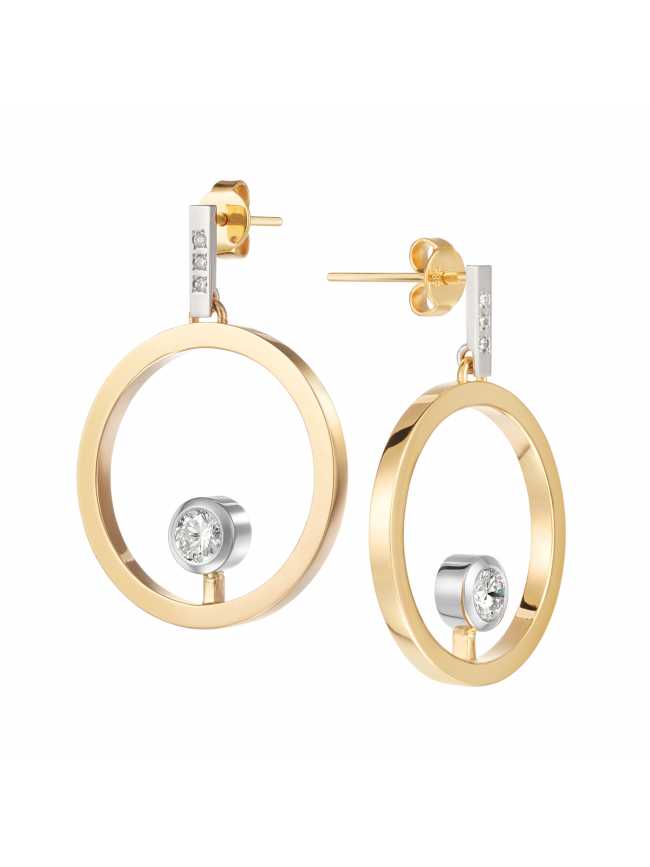 Gold 585 Diamonds Earrings