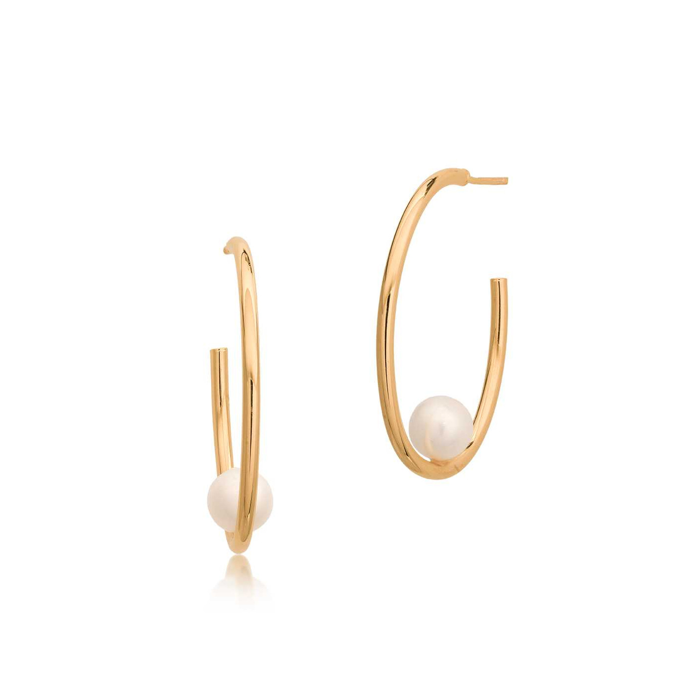 Gold 585 Pearls Earrings