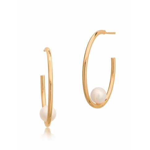 Gold 585 Pearls Earrings
