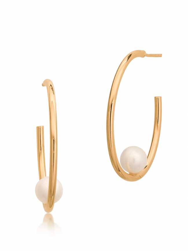 Gold 585 Pearls Earrings