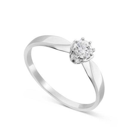 White Gold 585 Diamond 0,24 CT RingWhite Gold