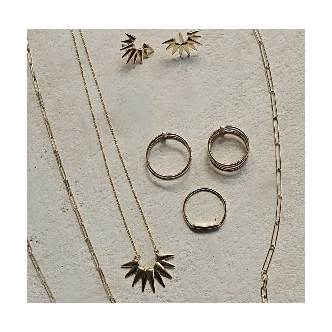 SUN Gold Earrings