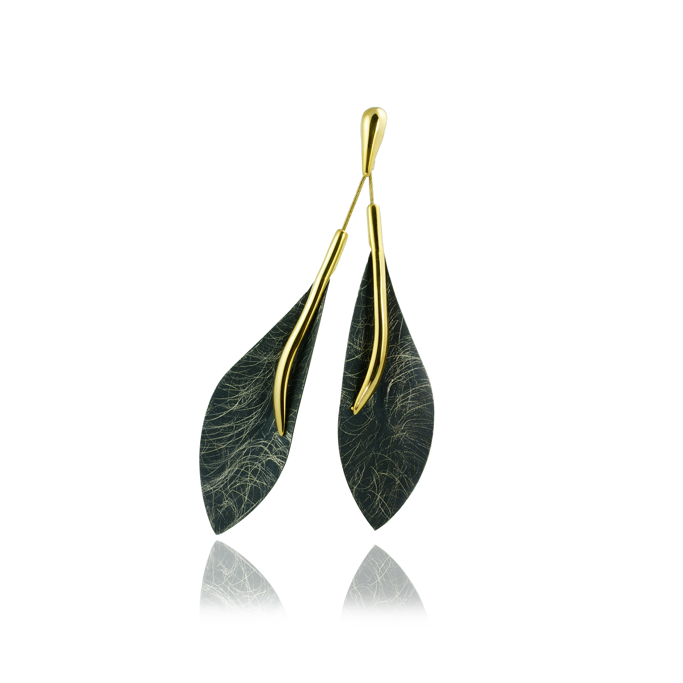 Black Calla Silver Pendant