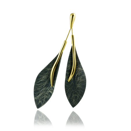 Black Calla Silver Pendant