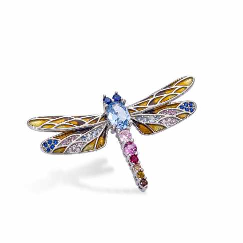 LINEARGENT Dragonfly Brooch