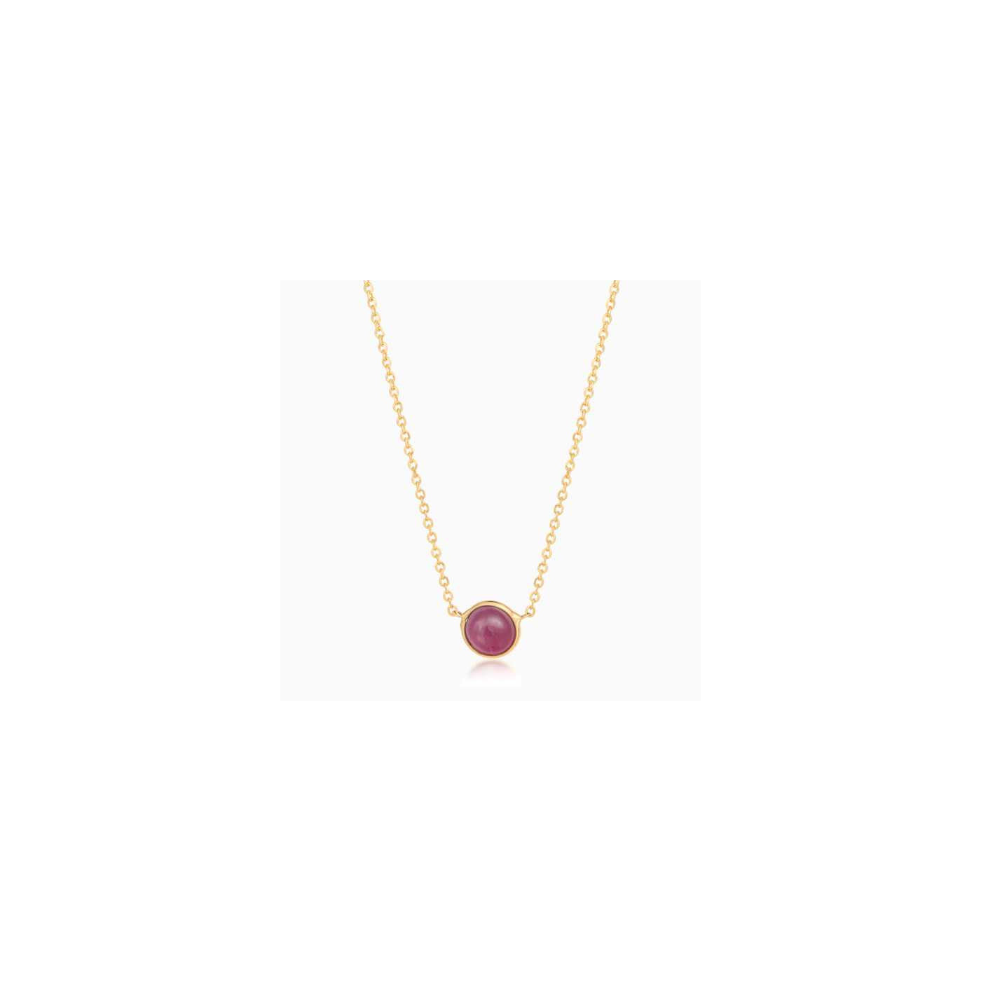 Gold 14 K ruby necklace