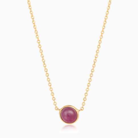 Gold 14 K ruby necklace
