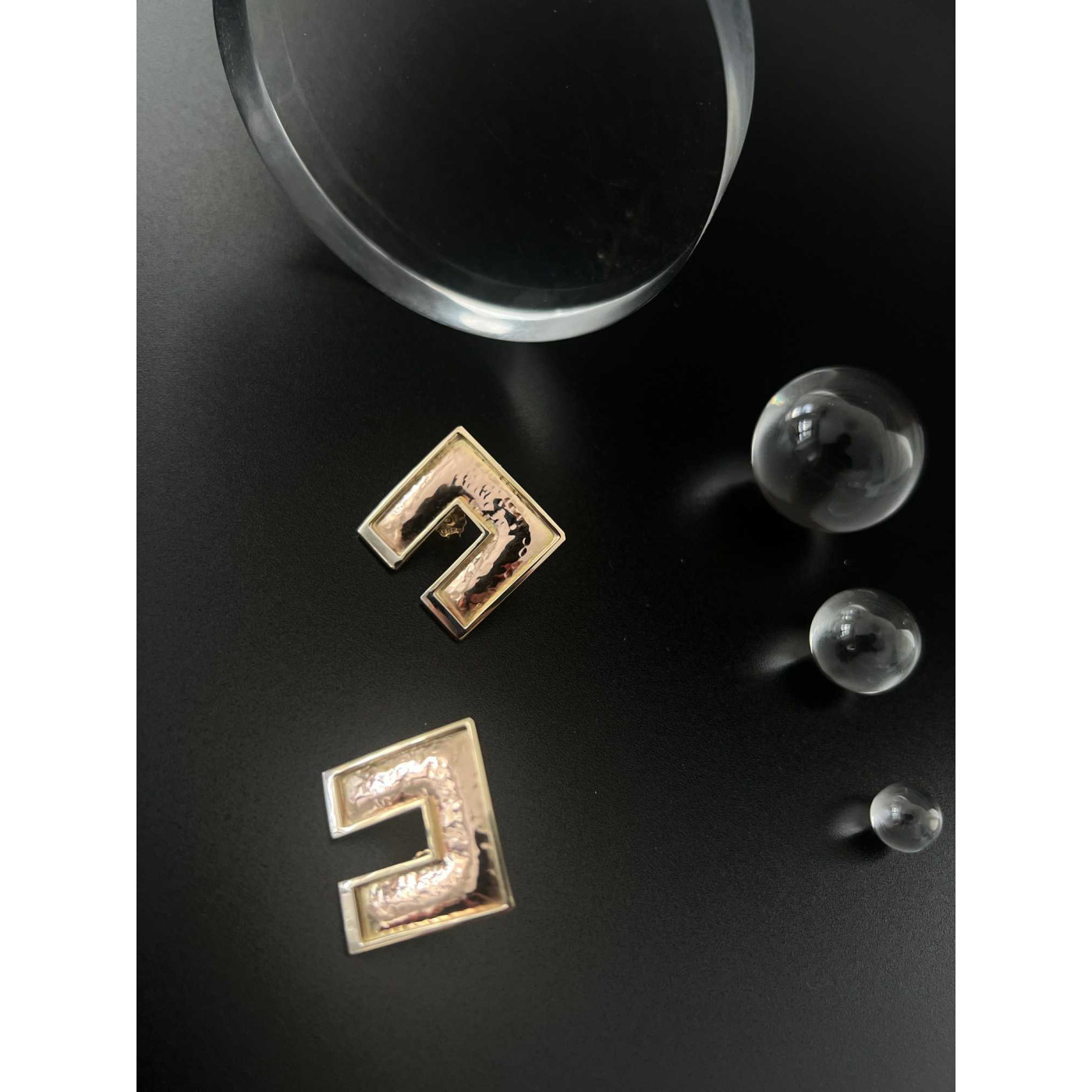 Tricolor gold 585 Earrings