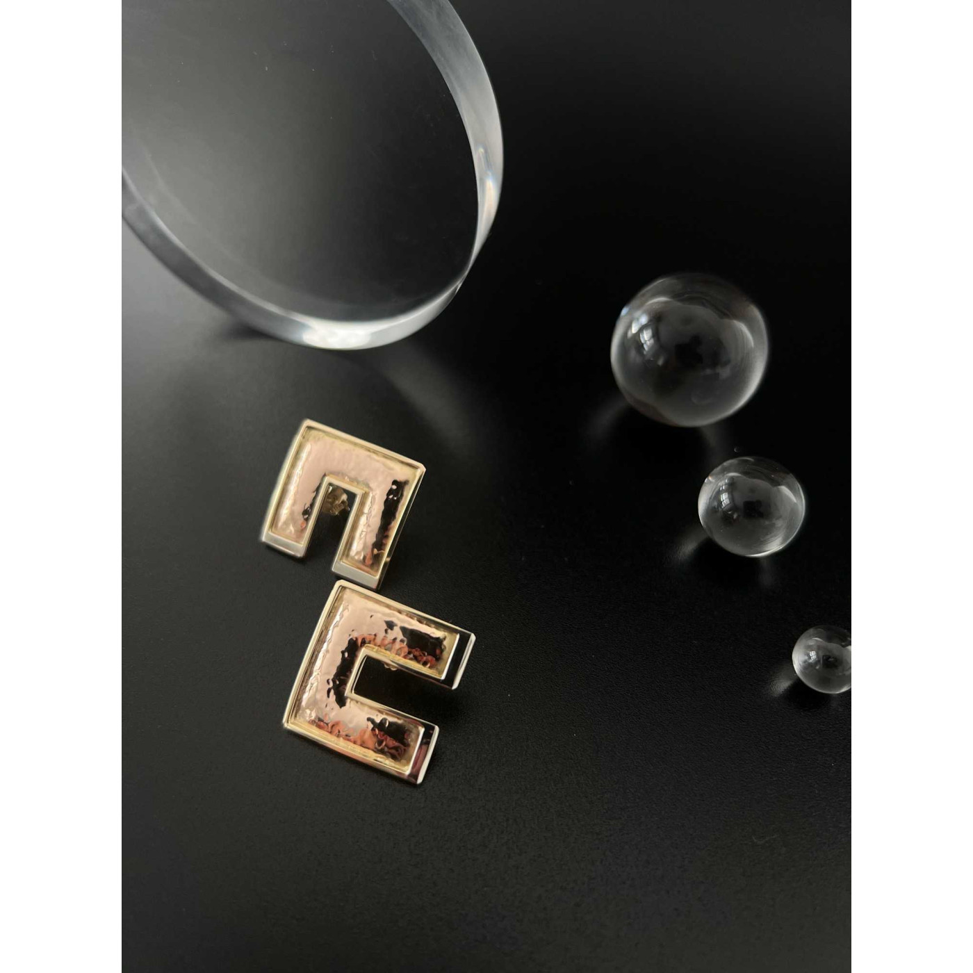 Tricolor gold 585 Earrings