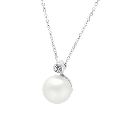 Pearl and diamond necklace