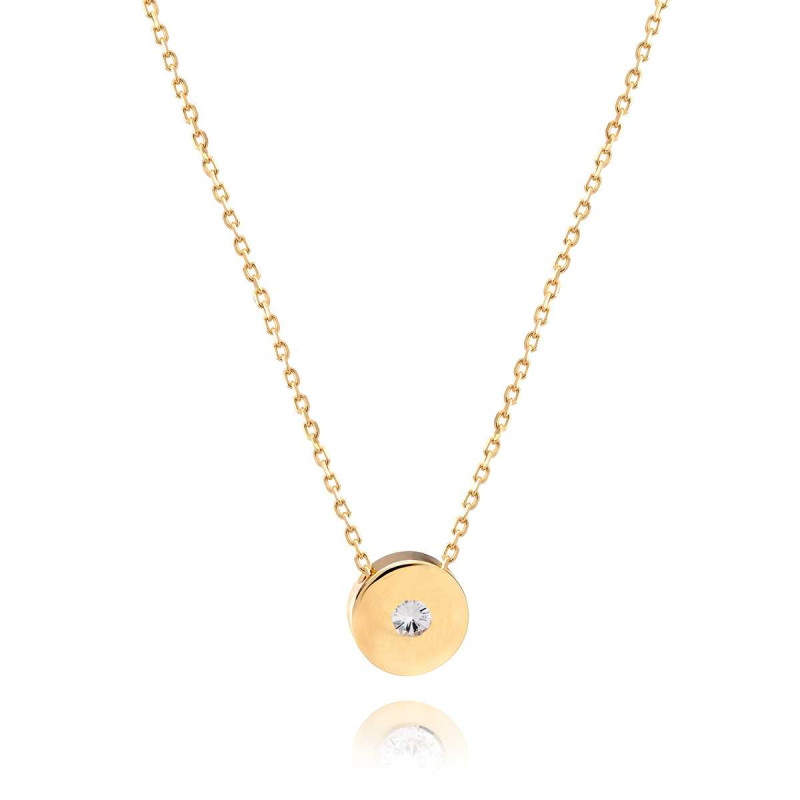 14K Gold Diamond Pendant Necklace