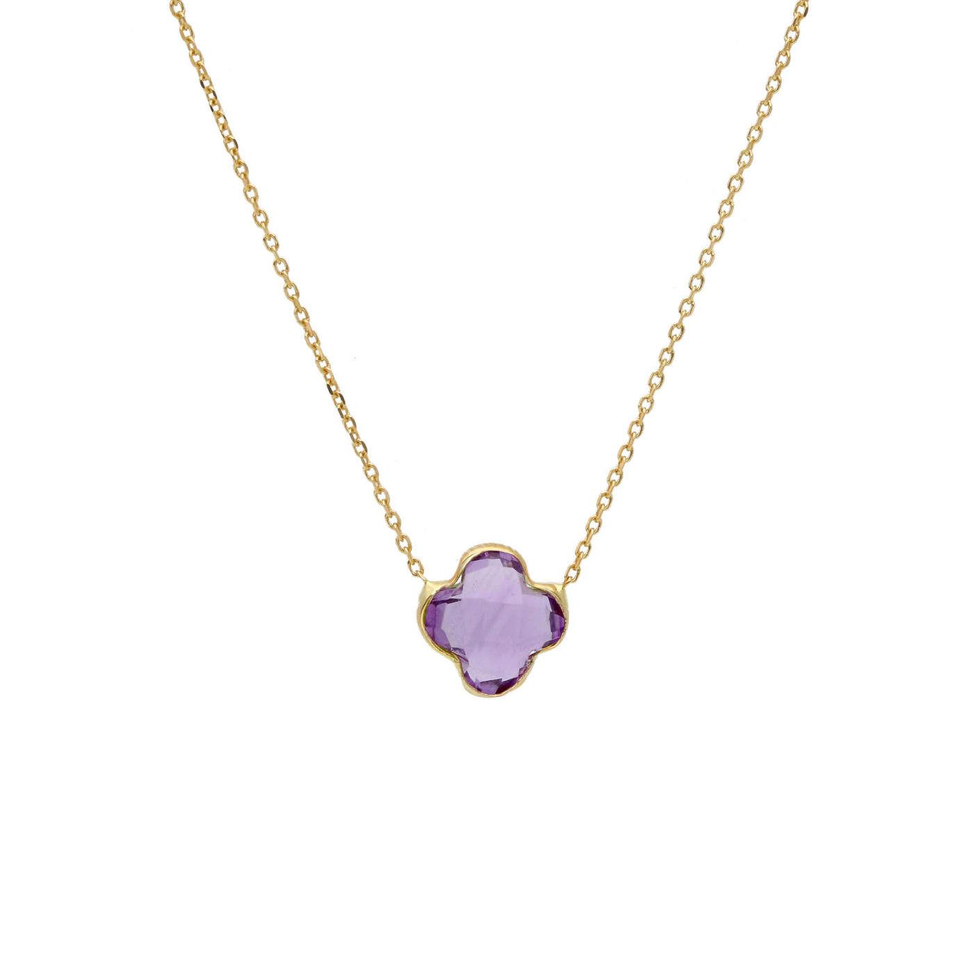 Gold 585 necklace with amethyst