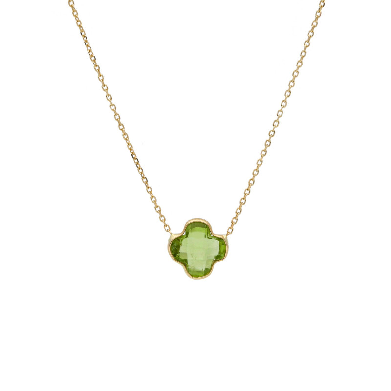 Gold 585 necklace with peridot