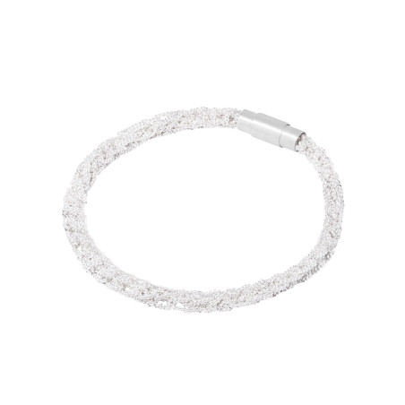 Luxe - Handcrafted Silver Bracelet - natural silver