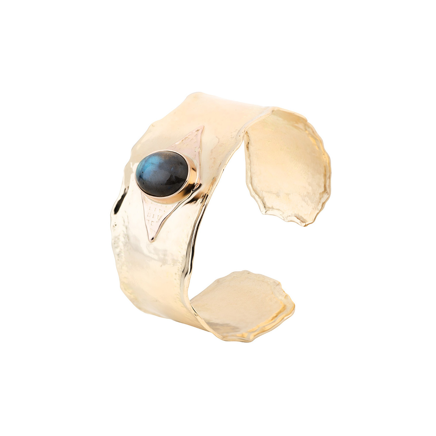 Original gold bracelet with labradorite