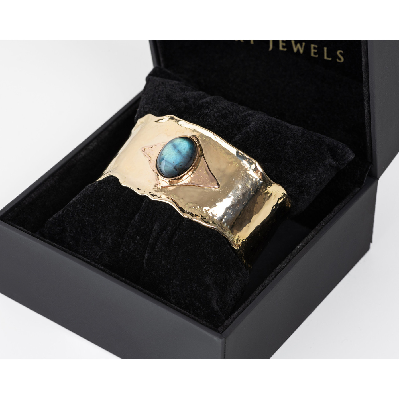 Original gold bracelet with labradorite