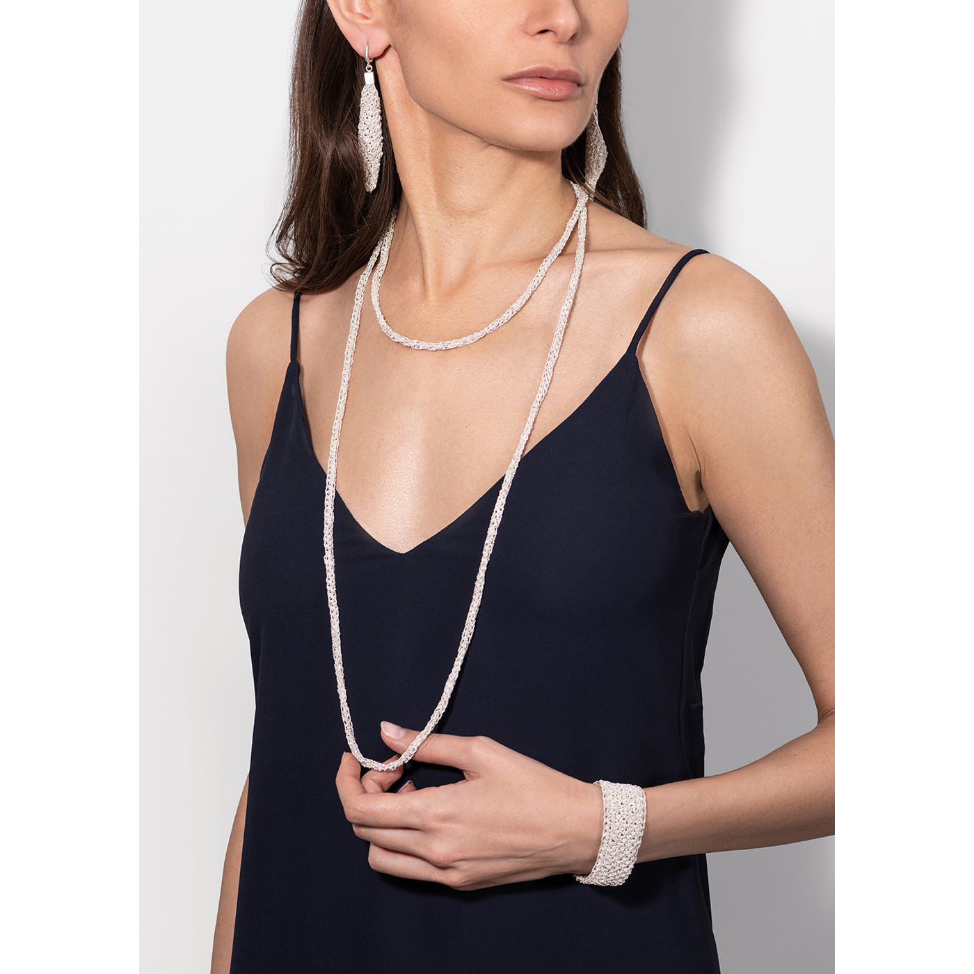 Luxe - Handcrafted Silver Necklace - natural silver