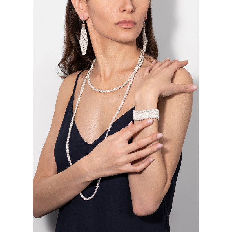 Luxe - Handcrafted Silver Necklace - natural silver