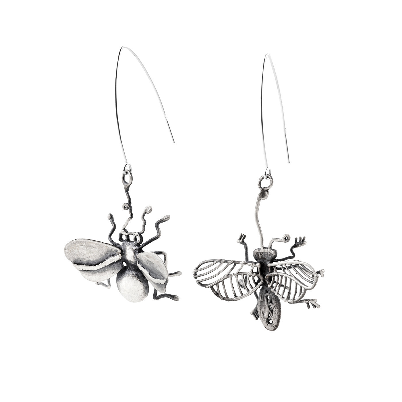 Wings & Things - asymmetrical earrings by Dorian Grabowski