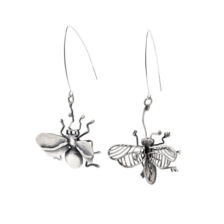 Wings & Things - asymmetrical earrings by Dorian Grabowski