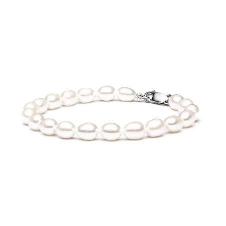 Pearls Bracelet with Silver Clasp